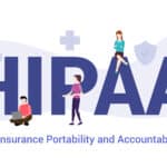 HIPAA (Health Insurance Portability & Accountability Act) concept drawing with transcriptionists.