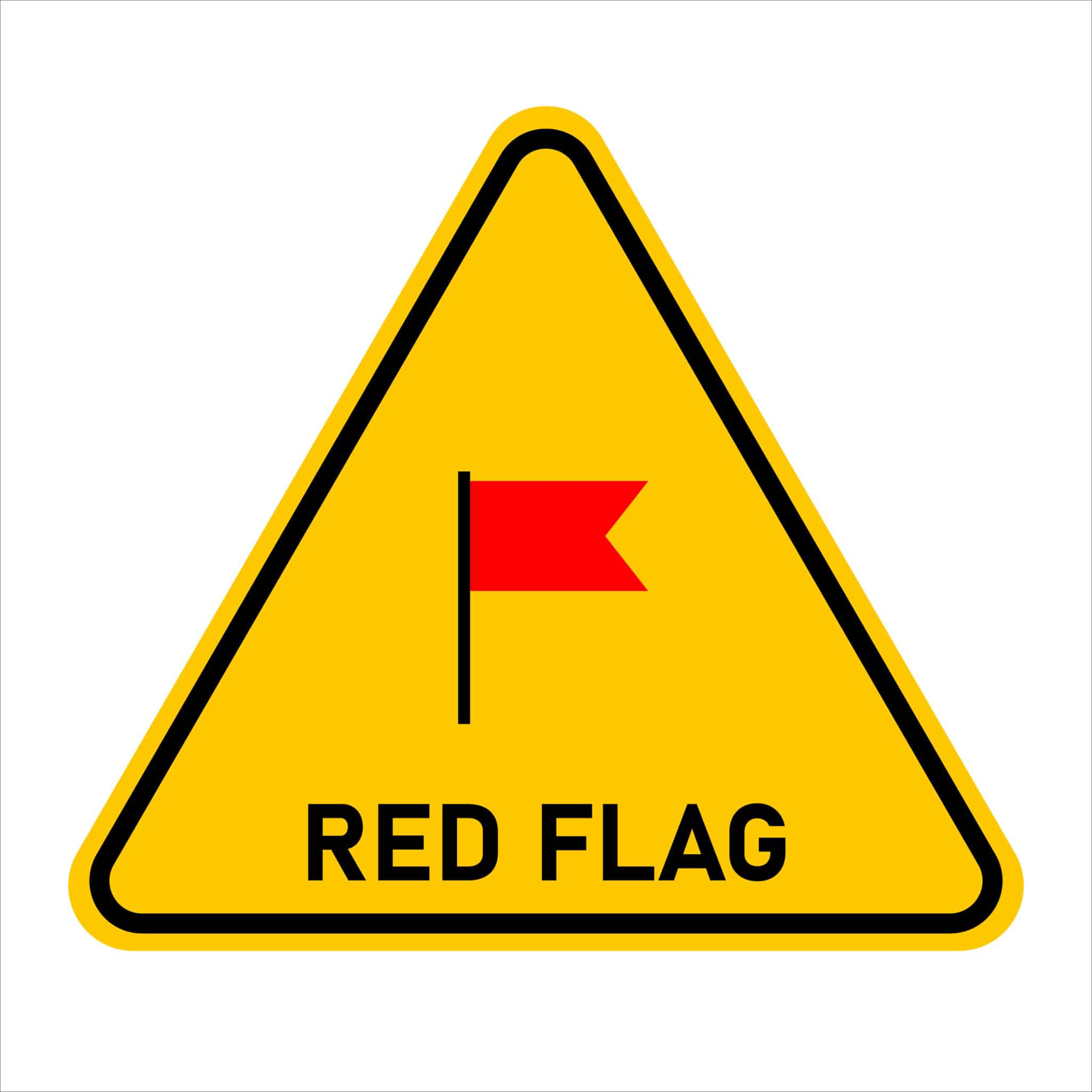 Red flag symbolizing caution and awareness when outsourcing transcription services to minimize risk.