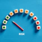 Risk meter showing low risk; symbolizes stable security from SRAs in Athreon's transcription service