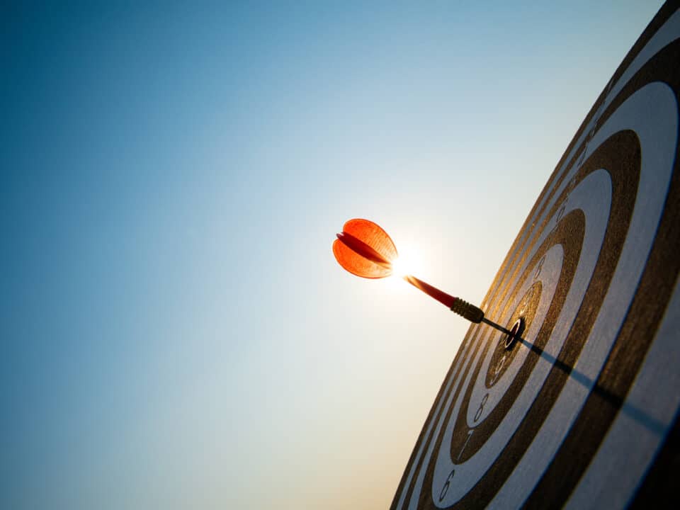 Dart is bullseye on target signifies Athreon's commitment to accuracy in transcription services.